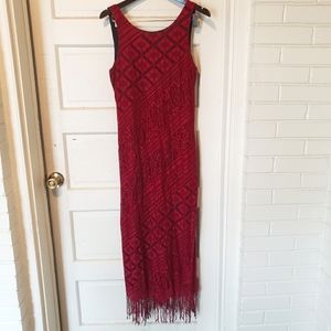 Harlow Red Fringed Dress size 12